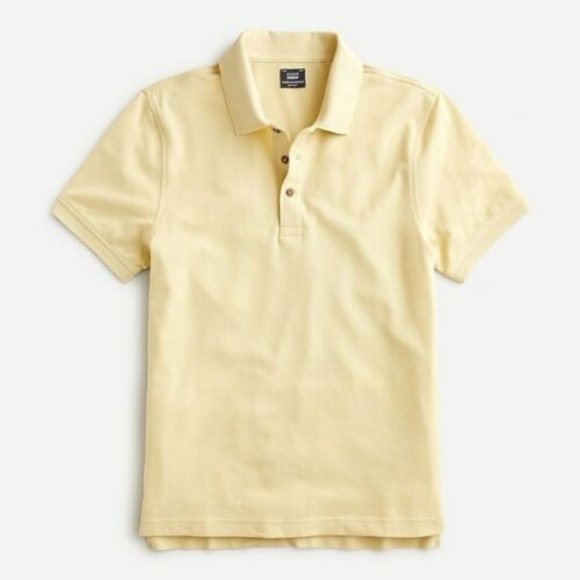 J. Crew Other - NWT J Crew Men SIZE L Bowery Egyptian Cotton Classic Polo Pique in banana yellow